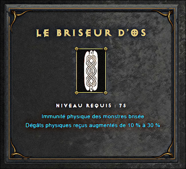 d2 charme briseur os