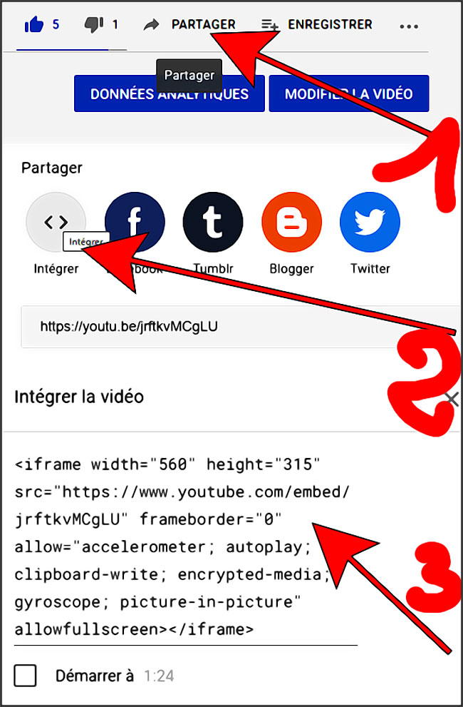 3 étapes pour intégrer une vidéo Youtube dans WordPress à l'aide du code d'intégration