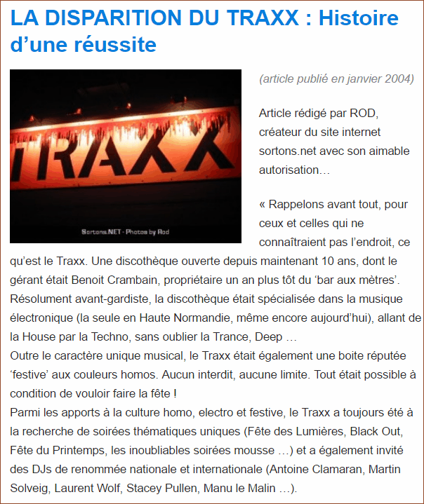 La disparition du Traxx à Rouen