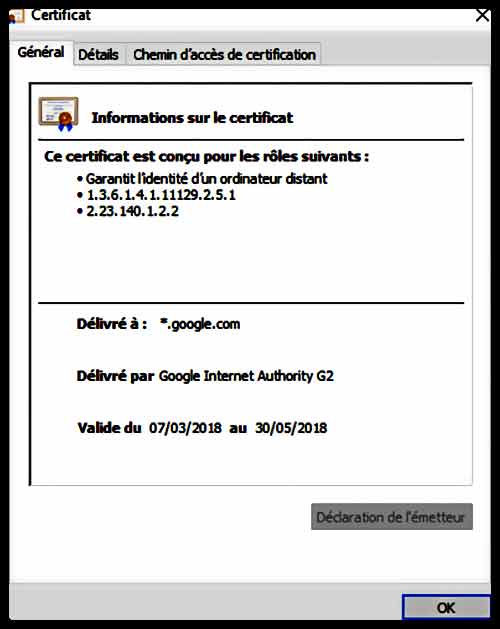 Certificat HTTPS