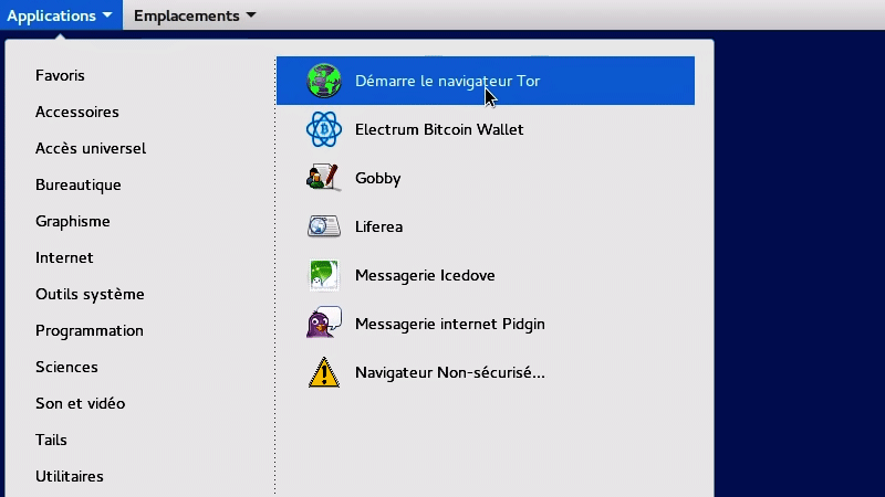 Utiliser Tor sous Tails