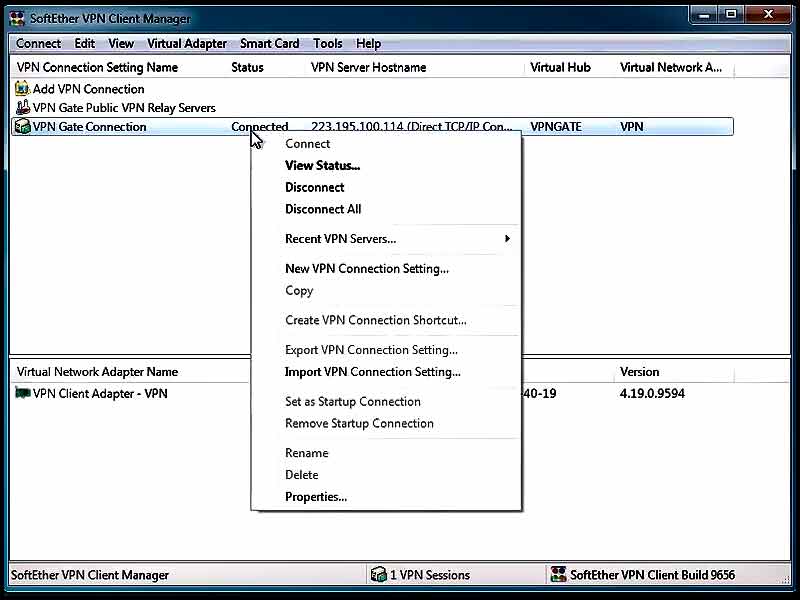 Vpngate screenshot