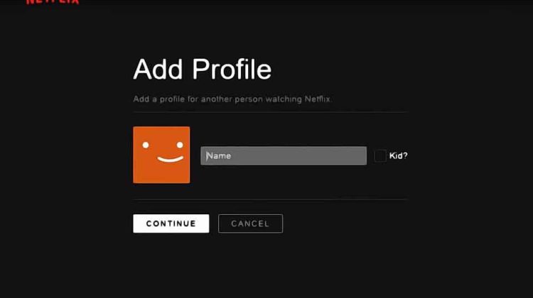 Netflix add profile