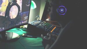 joueur de pc geek