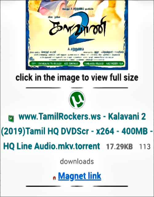 Magnet Link sur le site TamilRockers pour télécharger