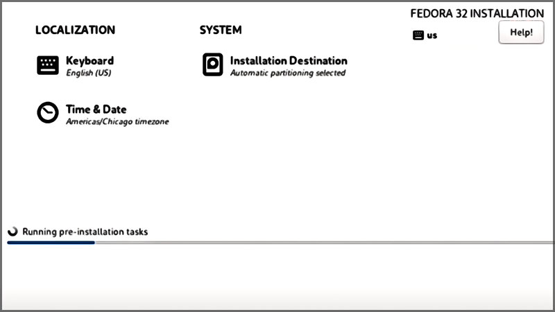 Installation Fedora Linux