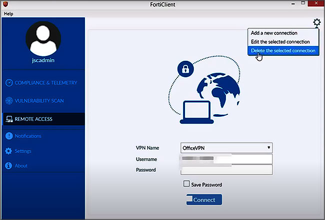 installer le client FortiClient VPN