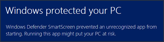 Windows protected your pc