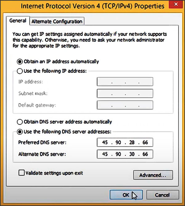 utiliser les serveurs DNS de NextDNS sur votre ordinateur Windows