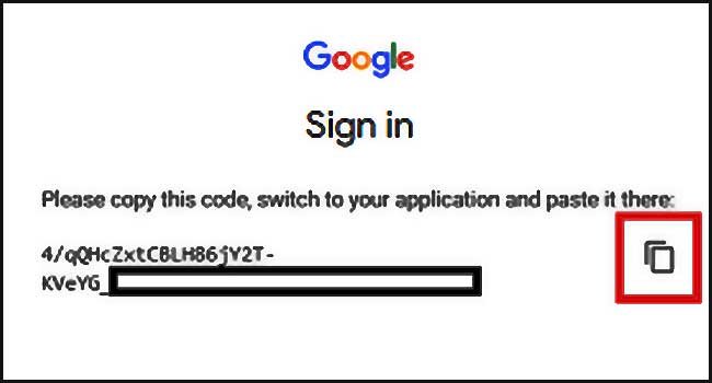Code d'accès Google