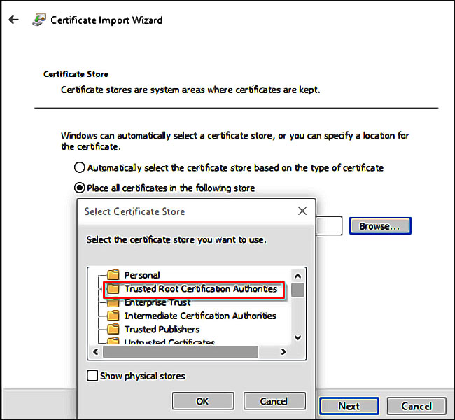 clouflare warp certificate import