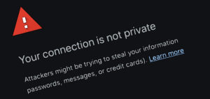 votre connexion nest pas privee