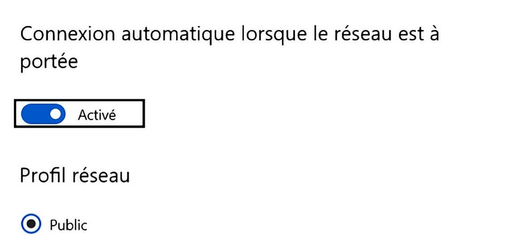 Connexion automatique d'un réseau sous Windows