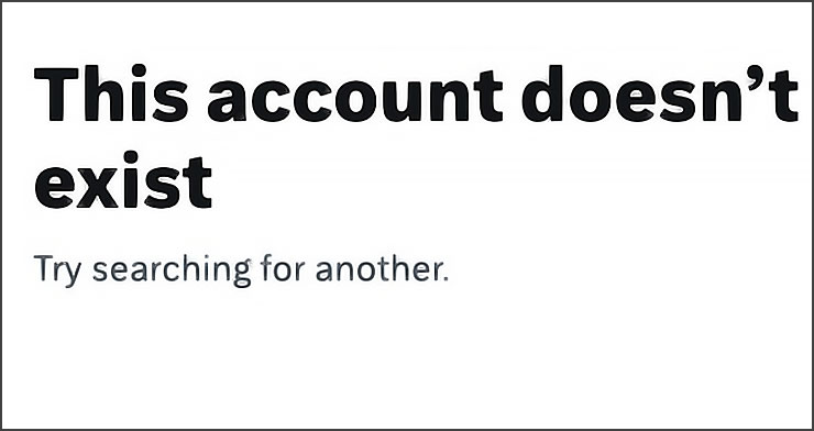 ce compte nexiste pas, essayez d'en chercher un autre (message d'erreur)
