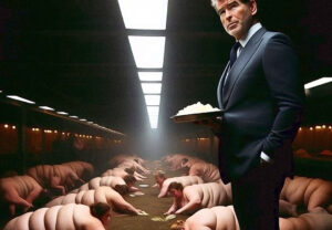 donner a bouffer aux cochons