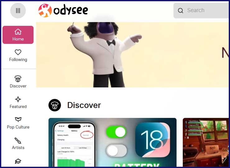 odysee screenshot