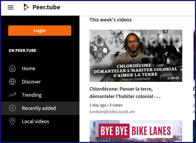 peertube screenshot