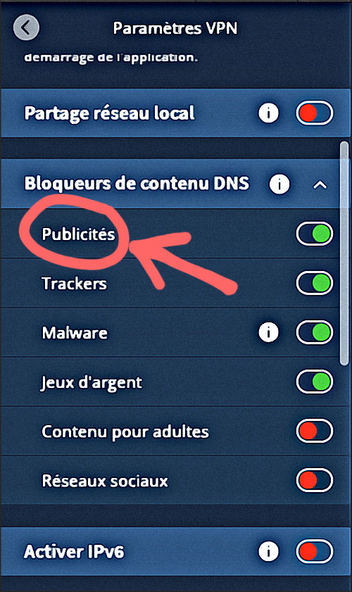 vpn bloque publicites