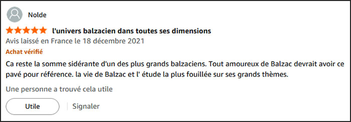 avis la comedie inhumaine balzac