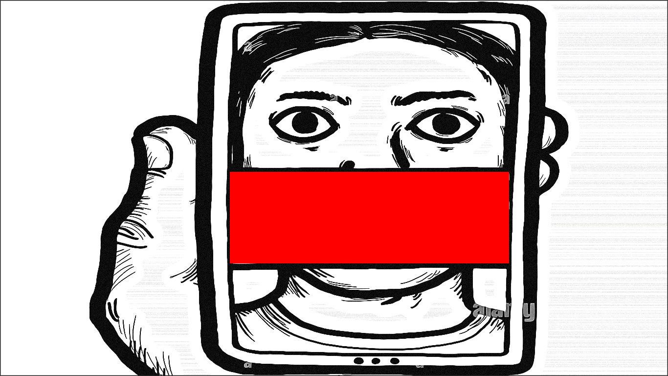 dessin censure telephone