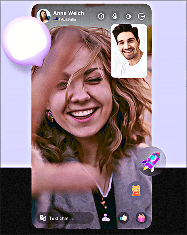 conversation aleatoire par camera