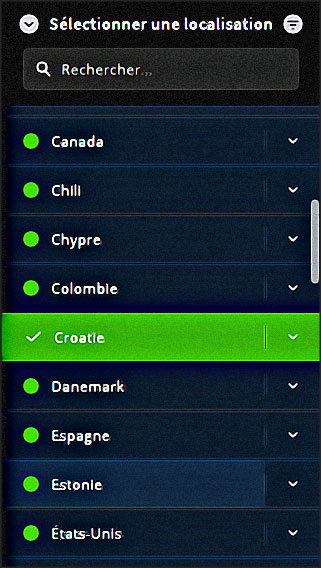 vpn choisir pays