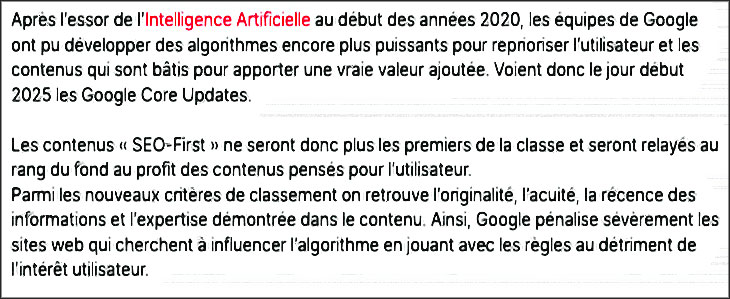 google a change ses algorithmes