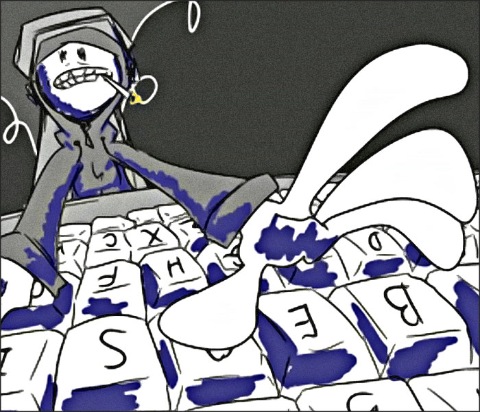 hacker fou dessin programmeur