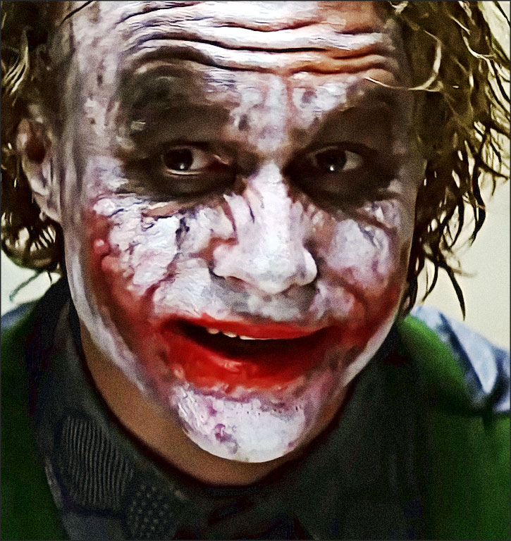 Heath Ledger as the Joker in The Dark Knight