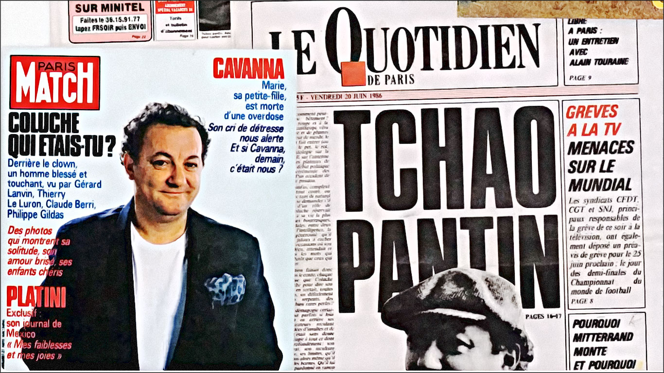 mort de coluche tchao pantin