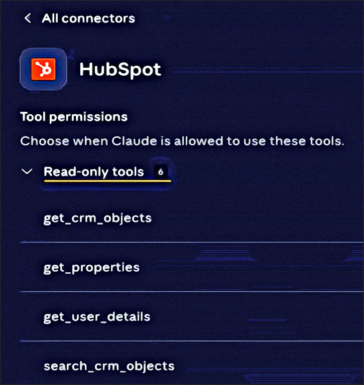 hubspot tool permissions