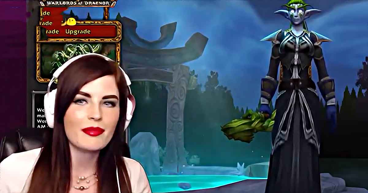fille jouant a world of warcraft