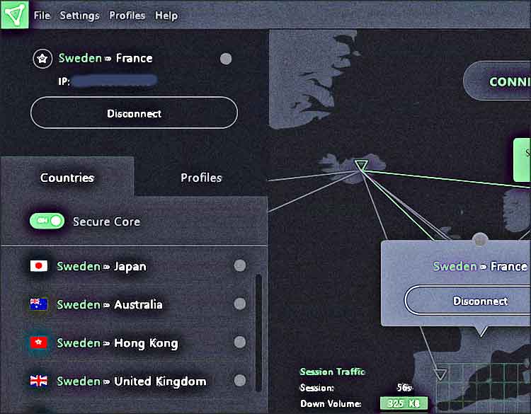 protonvpn screenshot
