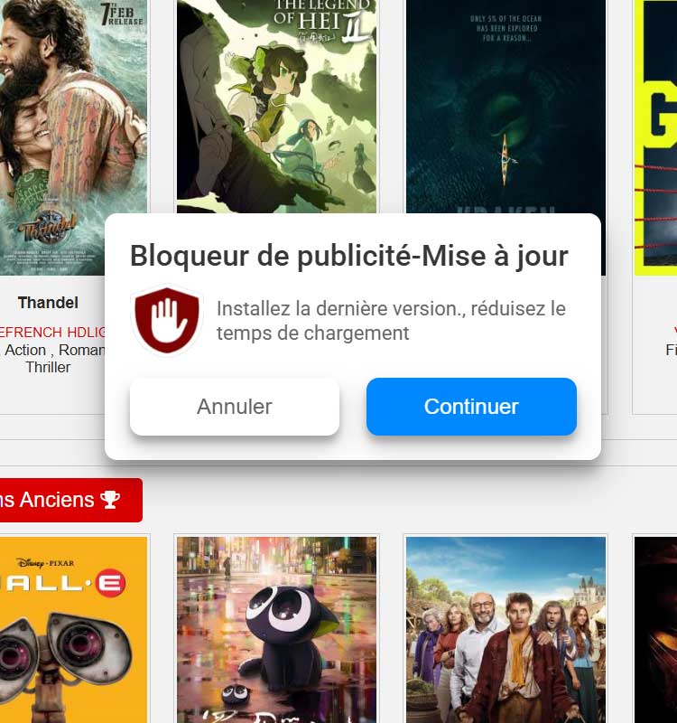 wiflix spam faux bloqueur publicites