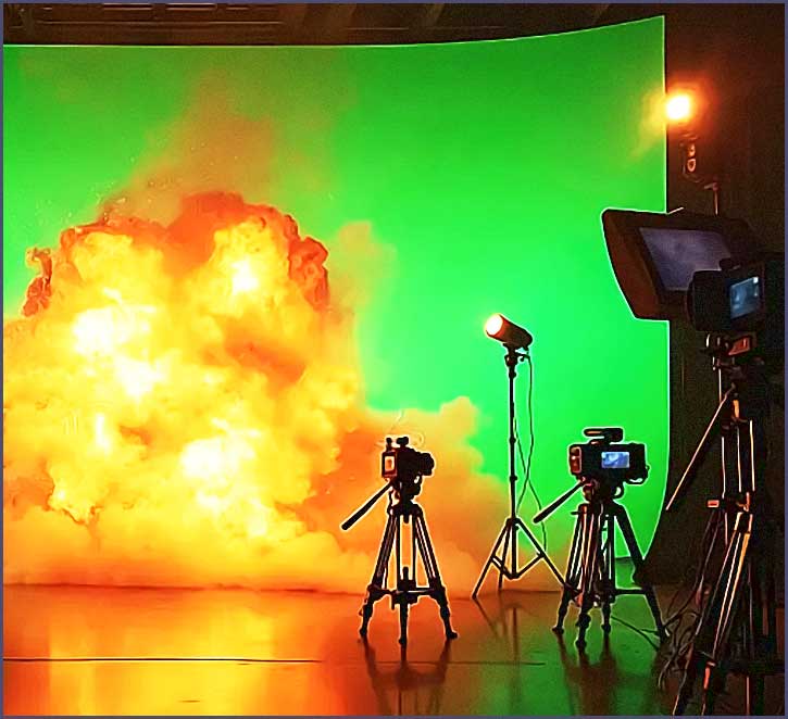 explosion au cinema technique
