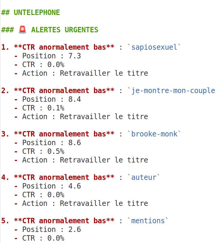 untelephone alertes seo