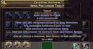 poe2 tablettes abysses omen of light